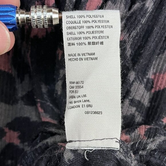 Free People Long Sleeve Dress Womens Large Dark Romance Tunic Vneck - Picture 4 of 5